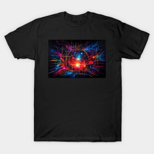 Neon Space Abstract T-Shirt